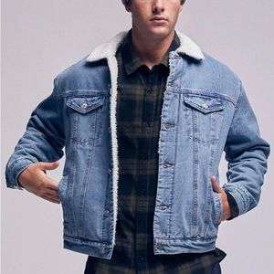 GAP Sherpa-Lined Non-Stretch Jean Jacket for Men